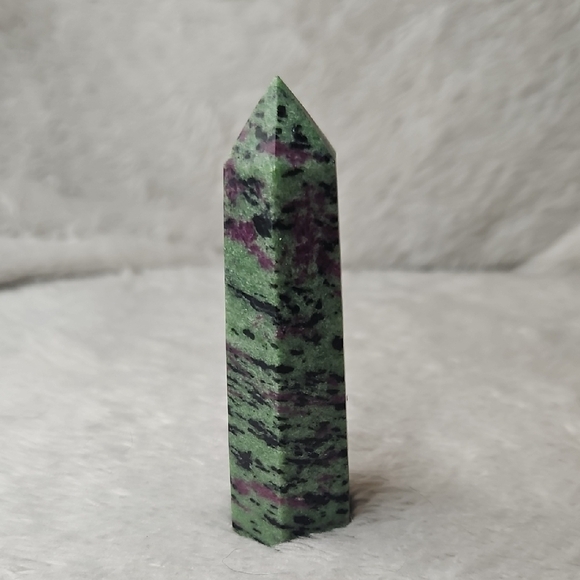 Ruby Zoisite 3.5" Crystal Tower - Picture 1 of 7